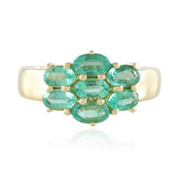 9K Russian Emerald Gold Ring