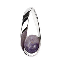 Charoite Silver Pendant