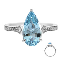 14K AAA Brazilian Aquamarine Gold Ring (AMAYANI)