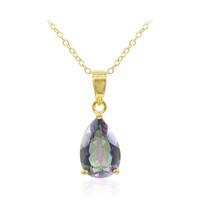 Green Mystic Quartz Silver Necklace