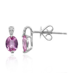 14K Pink Sapphire Gold Earrings (CIRARI)