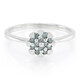 Fancy Diamond Silver Ring