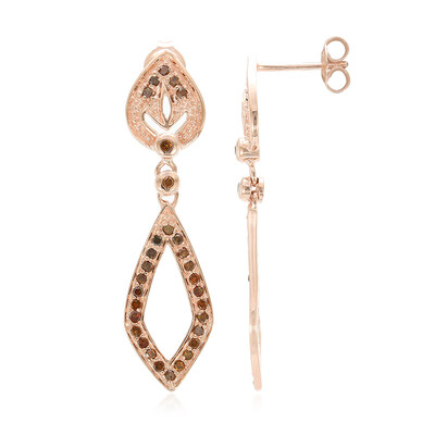 Fancy Diamond Silver Earrings