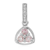 Ceylon Pink Sapphire Silver Pendant