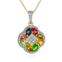 9K Fancy Tourmaline Gold Necklace (Adela Gold)