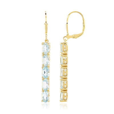 Sky Blue Topaz Silver Earrings
