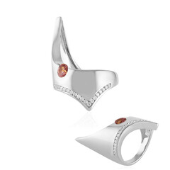 Nigerian Pink Tourmaline Silver Ring (de Melo)