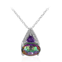 Mystic Quartz Silver Necklace