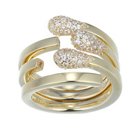 White Topaz Silver Ring (Adela Silber)
