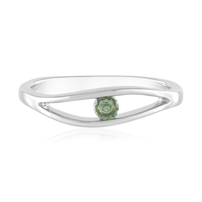 Chrome Apatite Silver Ring