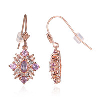 Rose de France Amethyst Silver Earrings