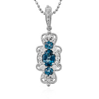 London Blue Topaz Silver Necklace (Dallas Prince Designs)
