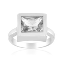 White Topaz Silver Ring