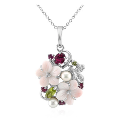 Mother of Pearl Silver Necklace