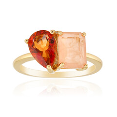 Orange Mystic Quartz Silver Ring