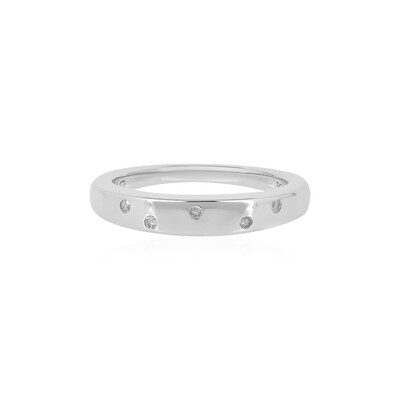 I2 (I) Diamond Silver Ring