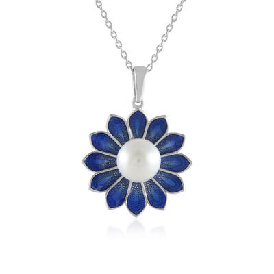 White Freshwater Pearl Silver Necklace (Adela Silber)