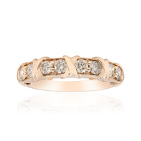 9K SI1 Argyle Rose De France Diamond Gold Ring