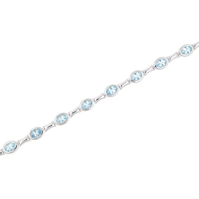 9K AAA Aquamarine Gold Bracelet
