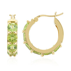 Burmese Peridot Silver Earrings