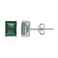 Butterfly Green Topaz Silver Earrings