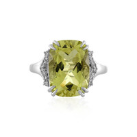 Lemon Quartz Silver Ring