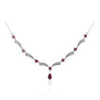 Ruby Silver Necklace