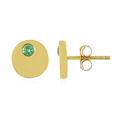 Ethiopian Emerald Silver Earrings