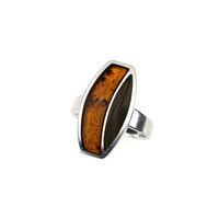 Baltic Amber Silver Ring
