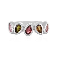 Fancy Tourmaline Silver Ring