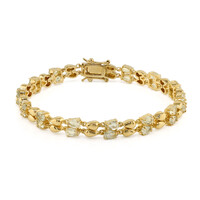Green Amethyst Silver Bracelet