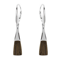 Black Oak Silver Earrings
