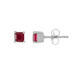 Madagascar Ruby Silver Earrings