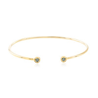 VS1 Blue Diamond Silver Bangle