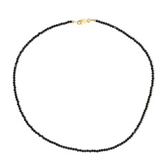 Black Spinel Silver Necklace