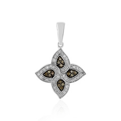 I4 Champagne Diamond Silver Pendant