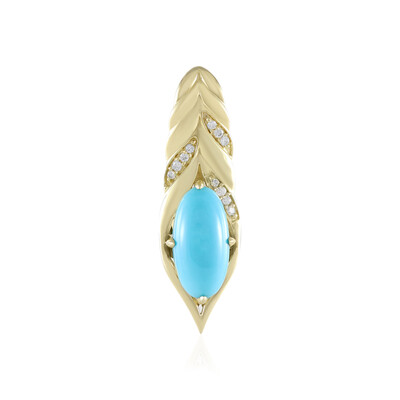 9K Sleeping Beauty Turquoise Gold Pendant (de Melo)