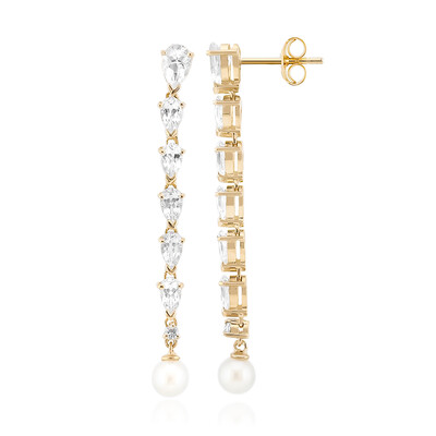 White Topaz Silver Earrings