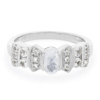 Rainbow Moonstone Silver Ring