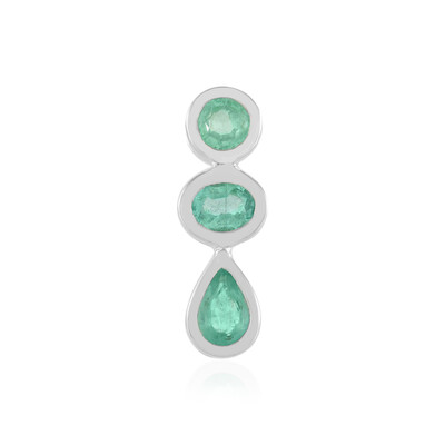 Russian Emerald Silver Pendant