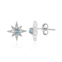 Swiss Blue Topaz Silver Earrings