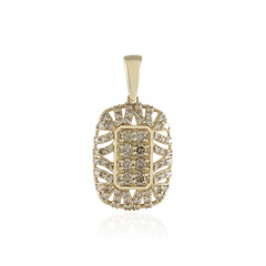 9K SI2 Champagne Diamond Gold Pendant