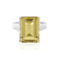 Lemon Quartz Silver Ring