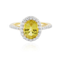 Golden Apatite Silver Ring