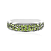 Russian Demantoid Silver Ring