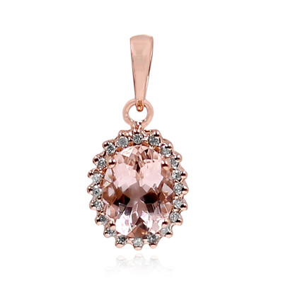 18K Morganite Gold Pendant