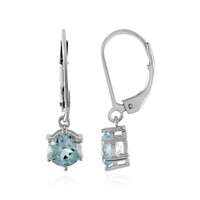 Sky Blue Topaz Silver Earrings