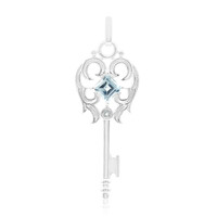 Sky Blue Topaz Silver Pendant