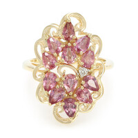 18K Unheated Padparadscha Sapphire Gold Ring (AMAYANI)