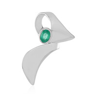 Colombian Emerald Silver Pendant